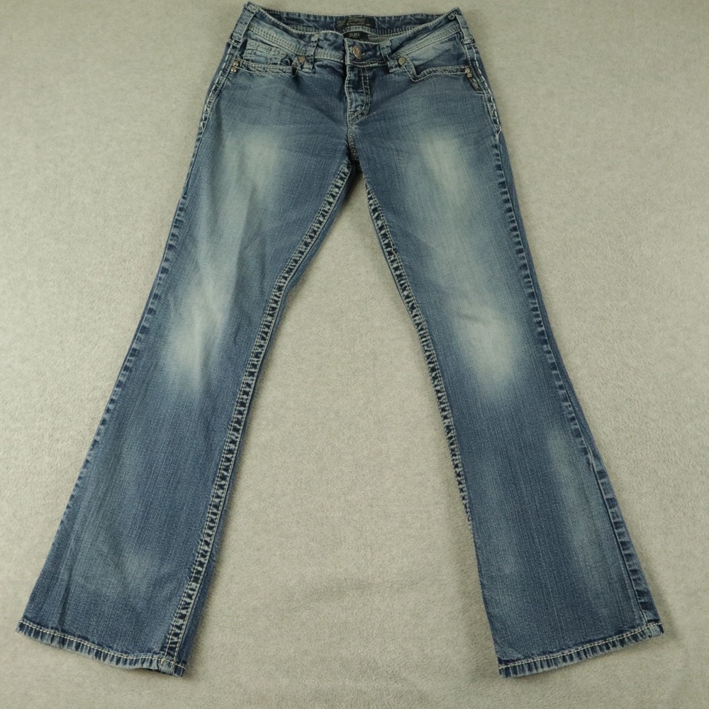 Silver Jeans Womens 31x32 Suki Bootcut Flare 5-Pocket Stretch Flex Denim‎ Blue